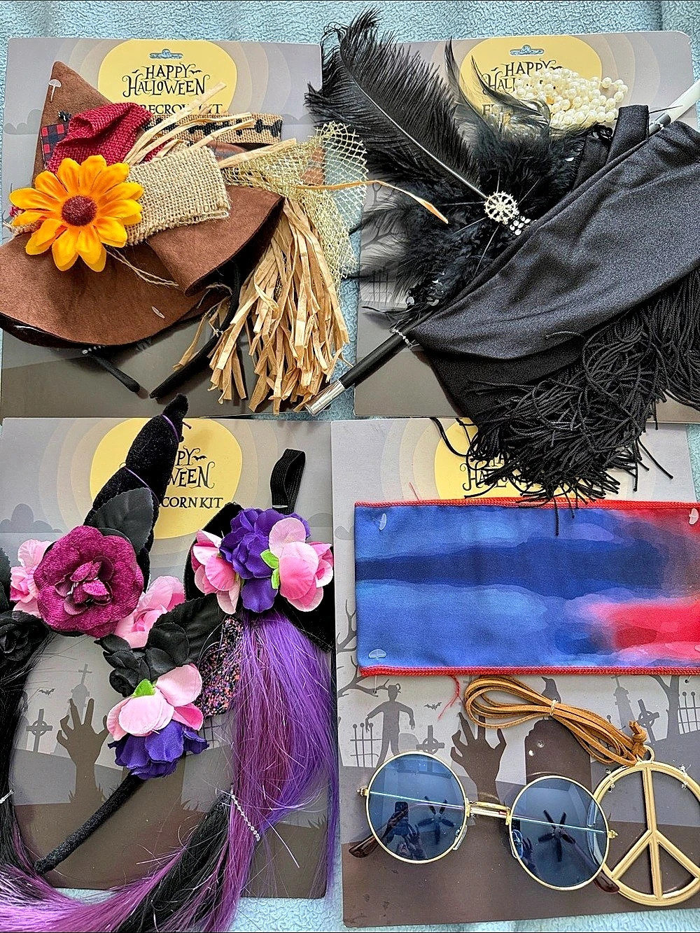 Halloween Costume Accessories Set - 4 Unique